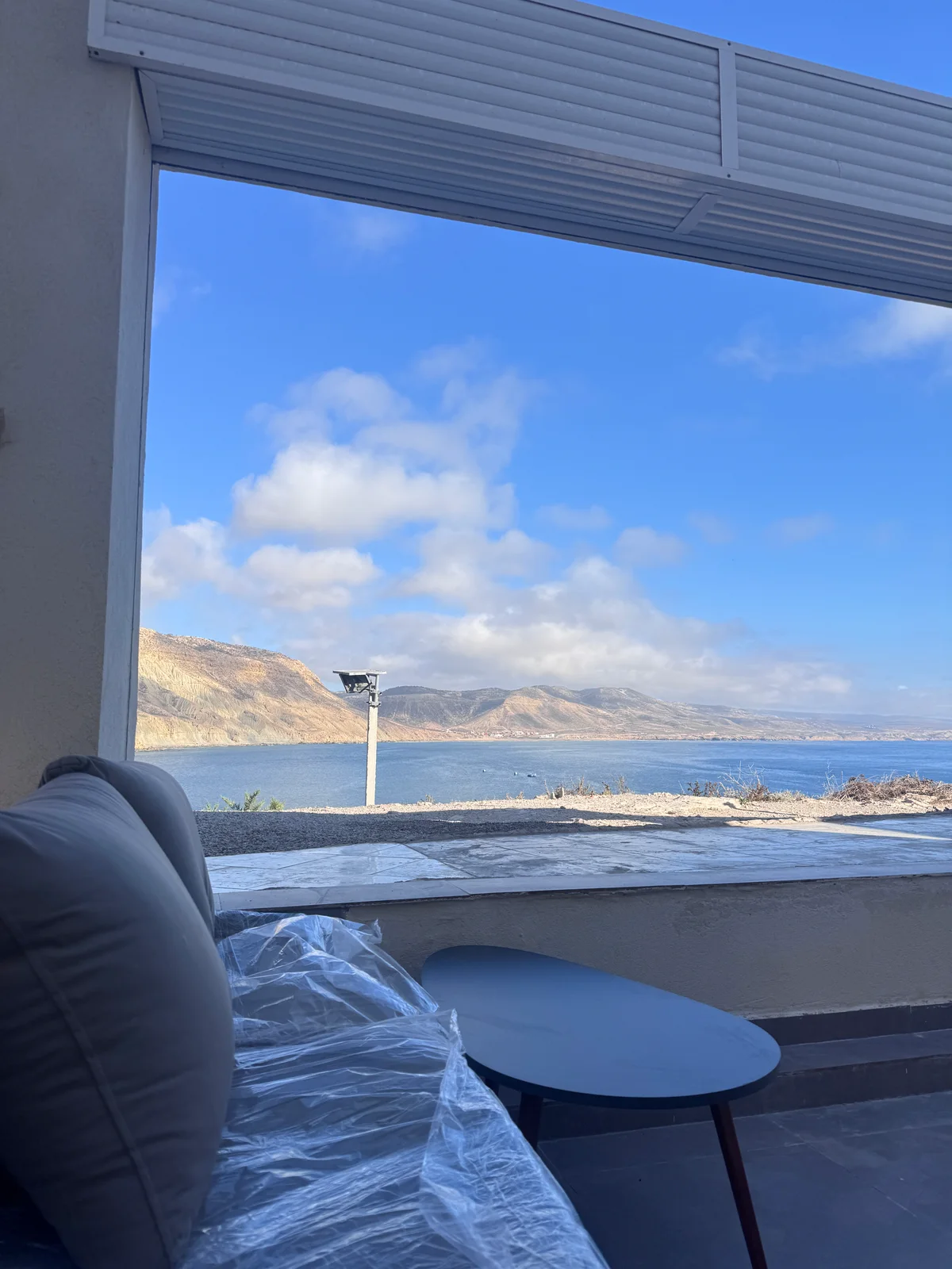 The terrace · the bay in daylight